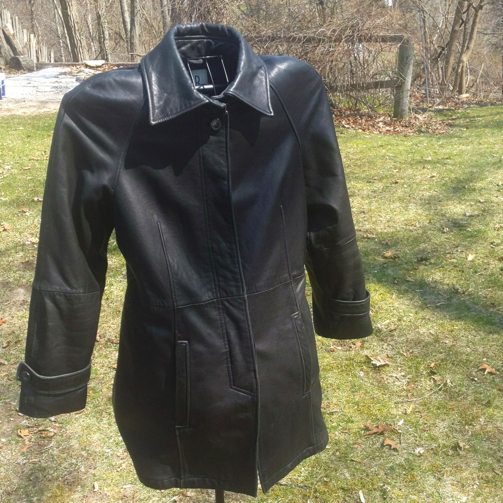 Women's LNR soft black leather jacket size M